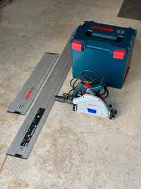 Bosch tracksaw, track and connector