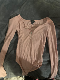 society street wear light pink body suit size small