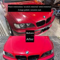 2-4 year Ceramic coating + scratch removal and paint restoration