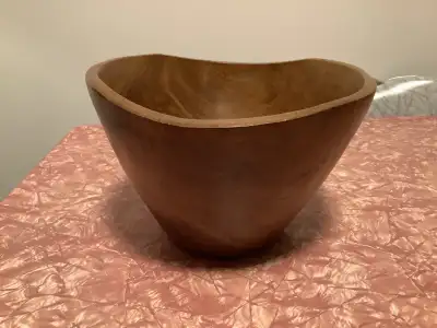 Beautiful teak wood salad bowl. Good condition. No issues. Any wear commensurates with the age. Appr...