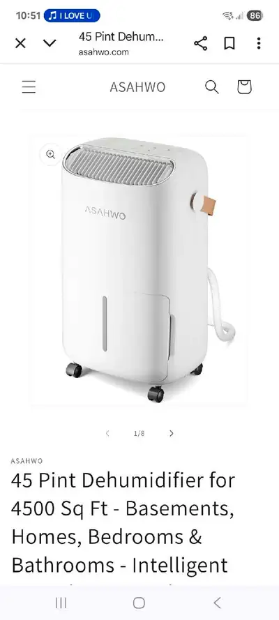 ASAHWO Dehumidifier. New, View more