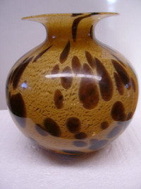 Vintage Large Italian Splatter Glass Vase