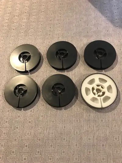 6 Vintage Super 8 mm 3” empty reels /bobines vides , View more