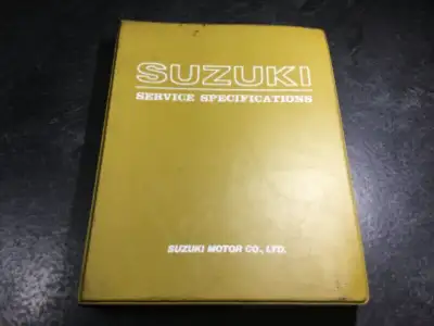 1979 Suzuki Motorcycle Service Specifications Manual p/n SR-5000 . Written for Suzuki dealership mec...