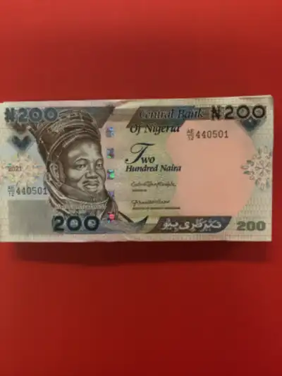 2021 100 Pieces of 200 Naira Banknote Sequential Number $50 The Central Bank of Nigeria issued Niger...