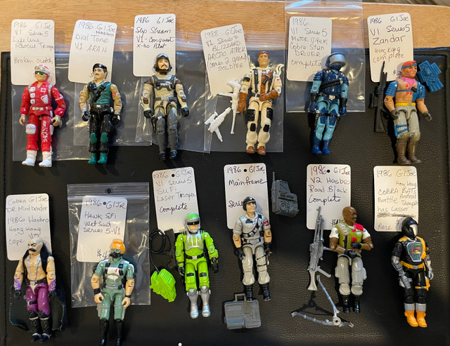 GI Joe action figures 1986 various prices  in Arts & Collectibles in North Bay