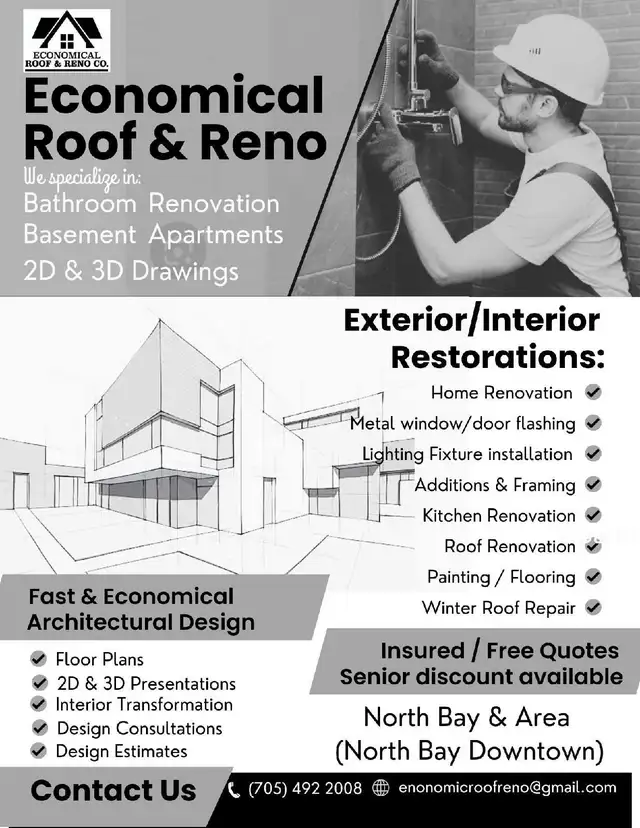 Commercial and Residential Roofing Repairs in Roofing in North Bay - Image 2