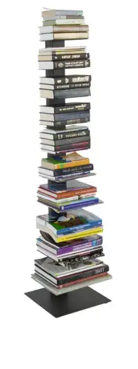 Steel tower bookcase / Bibliothèque métallique verticale
