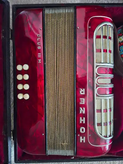 1960's  Hohner Button Accordian , View more