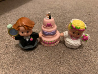 Fisher-Price Little People Wedding Figures: Bride, Groom & Cake
