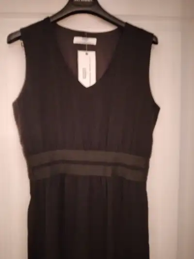 New with tag Size S small for petite women, easy fit V neckline, trendy side inserts Dress length ab...