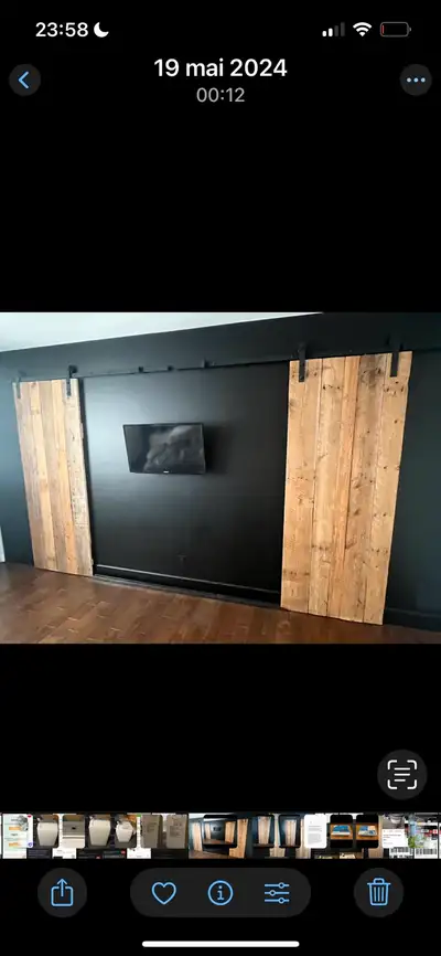 2 portes coulissantes en bois de grange, View more