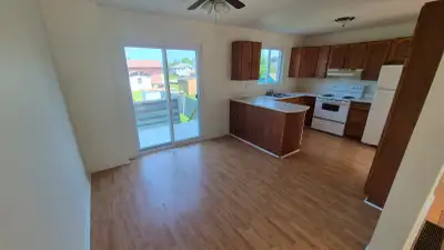 3 Bedroom 1.5 bath Fridge,Stove,Dishwasher,Deck,Shed,Fenced in backyard ,Rec room ,Gas heat,Air cond...