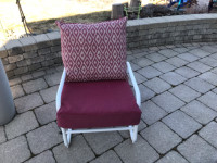 outdoor metal patio chair with cushions