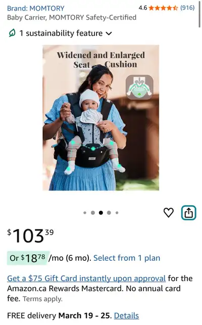 MOMTORY Baby Carrier, View more