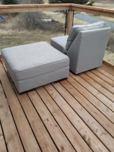 Nice chair and matching ottoman, View more