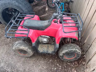 Great quad. Needs battery and seat has a small hole , been a great quad for last 2 years. Did the he...