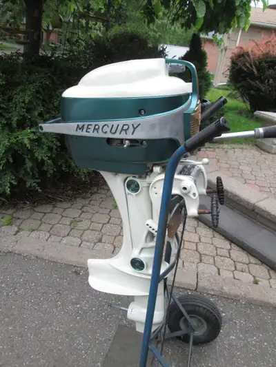 Very recently restored Mercury Mark 25 outboard . everything from magneto to lower unit , dissembled...