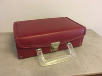 Vintage Retro Classic Red 12 CASSETTE HOLDER BRIEFCASE Leather