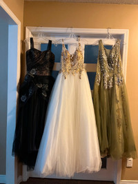 3 beautiful prom, wedding ,evening dress .