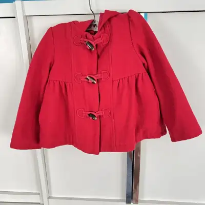 red “little riding hood” warm dress coat 4t-5t, View more