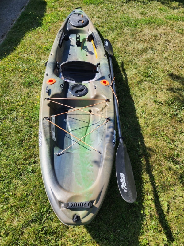 12ft Pelican Strike 120X Angler Kayak + Paddle Canoes, Kayaks