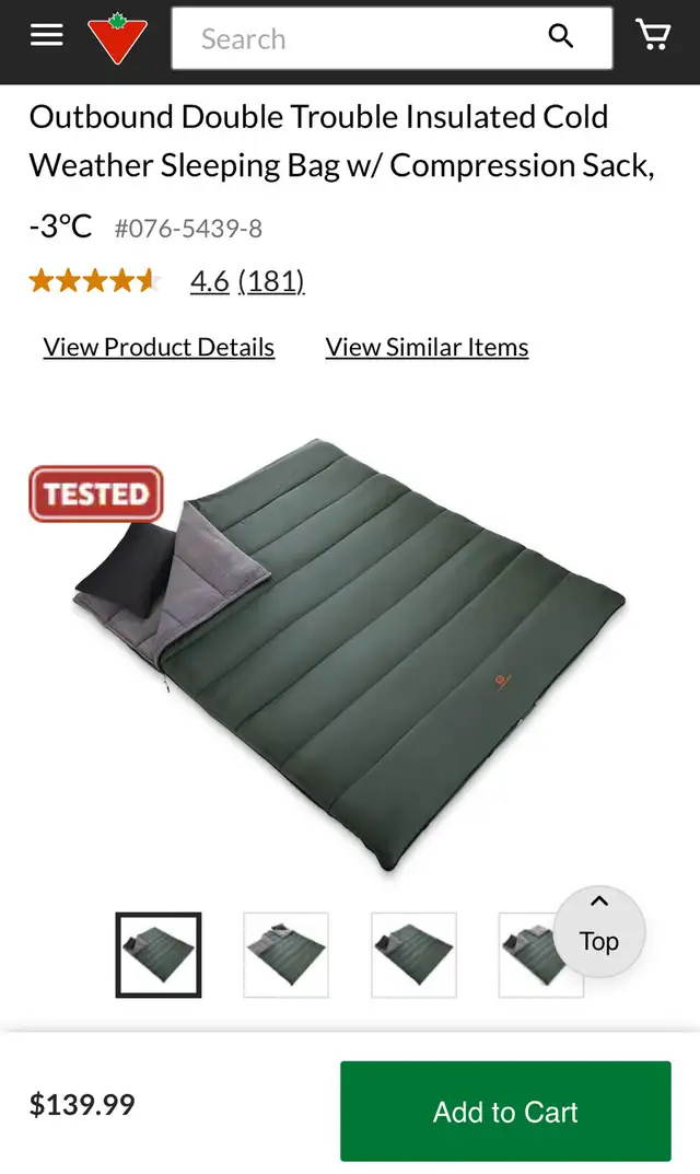 Outbound 2 Person Sleeping Bag (Brand new)63660964461827122
