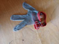 3 finger stainless steel butchers glove