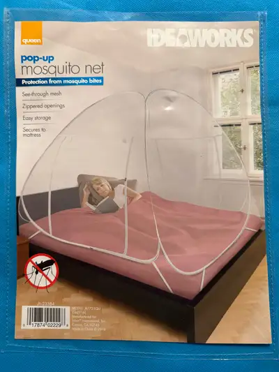 B3 / NEW - Ideaworks Queen Sized Bed Mosquito Net, View more