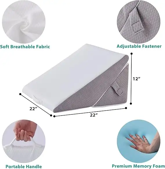 Bedluxe Adjustable Wedge Pillow Set – Orthopedic Memory Foam in Bedding in St. Catharines - Image 11