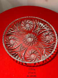 Vintage Pinwheel crystal serving tray / serving platter or fruit