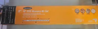 5 pc 16" SDS Masonary Drill Set-NEW, View more