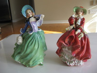 2 Figurines Royal Doulton et 2 de style provincial français