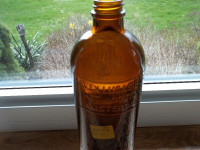 Vintage Erven Lucas BOLS amber bottle