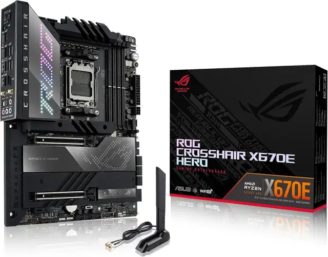 Like New ASUS ROG Crosshair X670E Hero WiFi 6E Socket AM5 Ryzen