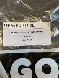 New AGO Traffic Safety Utility Jacket 