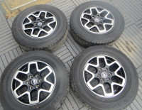 LIKE NEW OFF 2023 FORD BRONCO 255/70R18 TIRES ON ALLOY RIMS.
