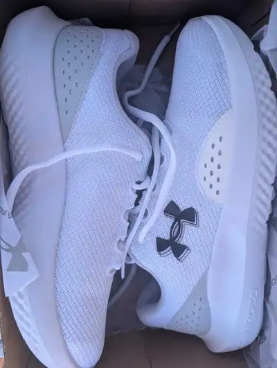 under Armor running shoes - white- size 9, View more