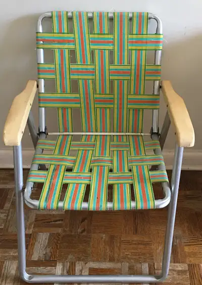 Vintage  Lawn Chair - Retro 1970s / 80s Patio Chair, View more