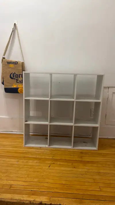White 9-Cube Storage Organizer / Bookshelf, View more