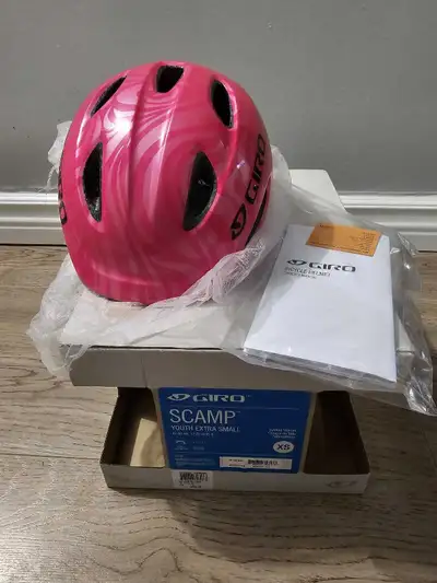 Giro XS pink girl bicycle helmet, View more