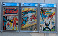 SUPERMAN and SHAZAM! CGC Slab Graded Comics Bundle Set! Rare!