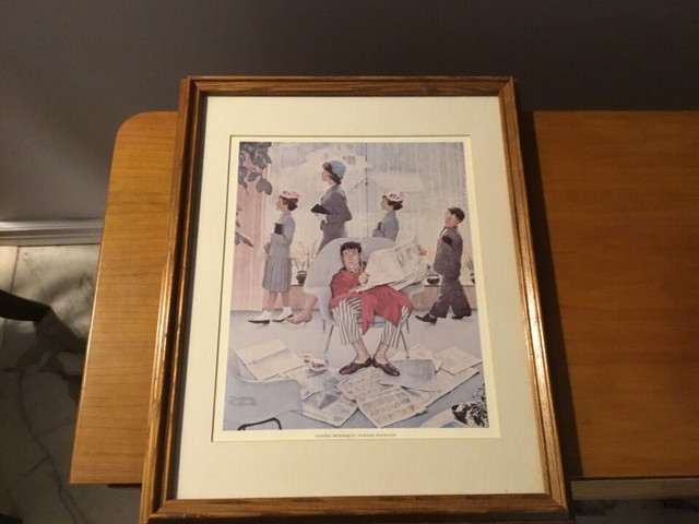 3 Framed Norman Rockwell Prints $20 Each OR All For $50 in Home Décor & Accents in Trenton - Image 3