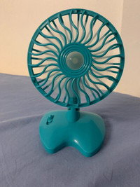 Portable Battery Powered Fans (1 Teal, 1 Red)