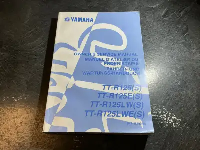 2004 Yamaha TT-R125 (S), TT-R125E (S), TT-R125LW (S), TT-R125LWE (S) Service Manual P/N 5HP-28199-85...
