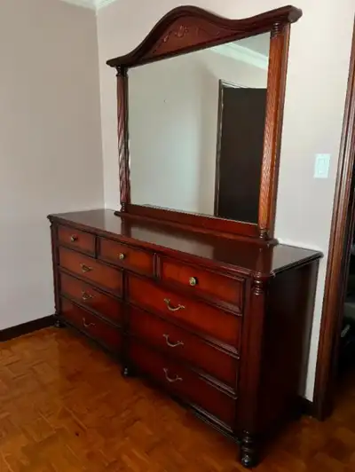 Queen bedroom furniture 5 piece set - wood & wood laminate, View more
