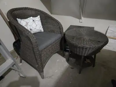 Wicker Patio Chair & Table Set, View more