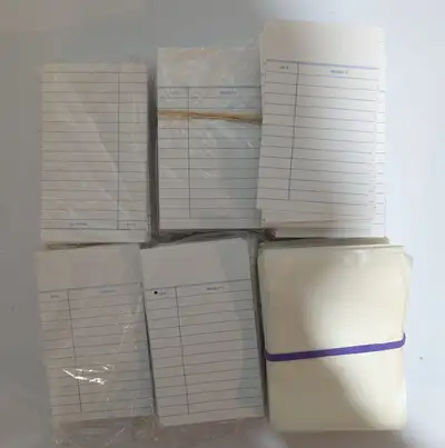 Lot of assorted Library Supplies cards Book Pouches, View more