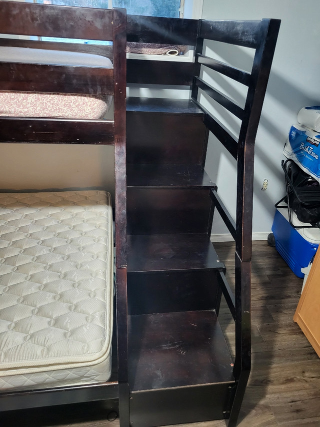 Solid wood bunk bed with side dresser in Beds & Mattresses in Kingston - Image 2