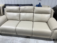 Top Grain Leather Power Reclining Sofa - NEW